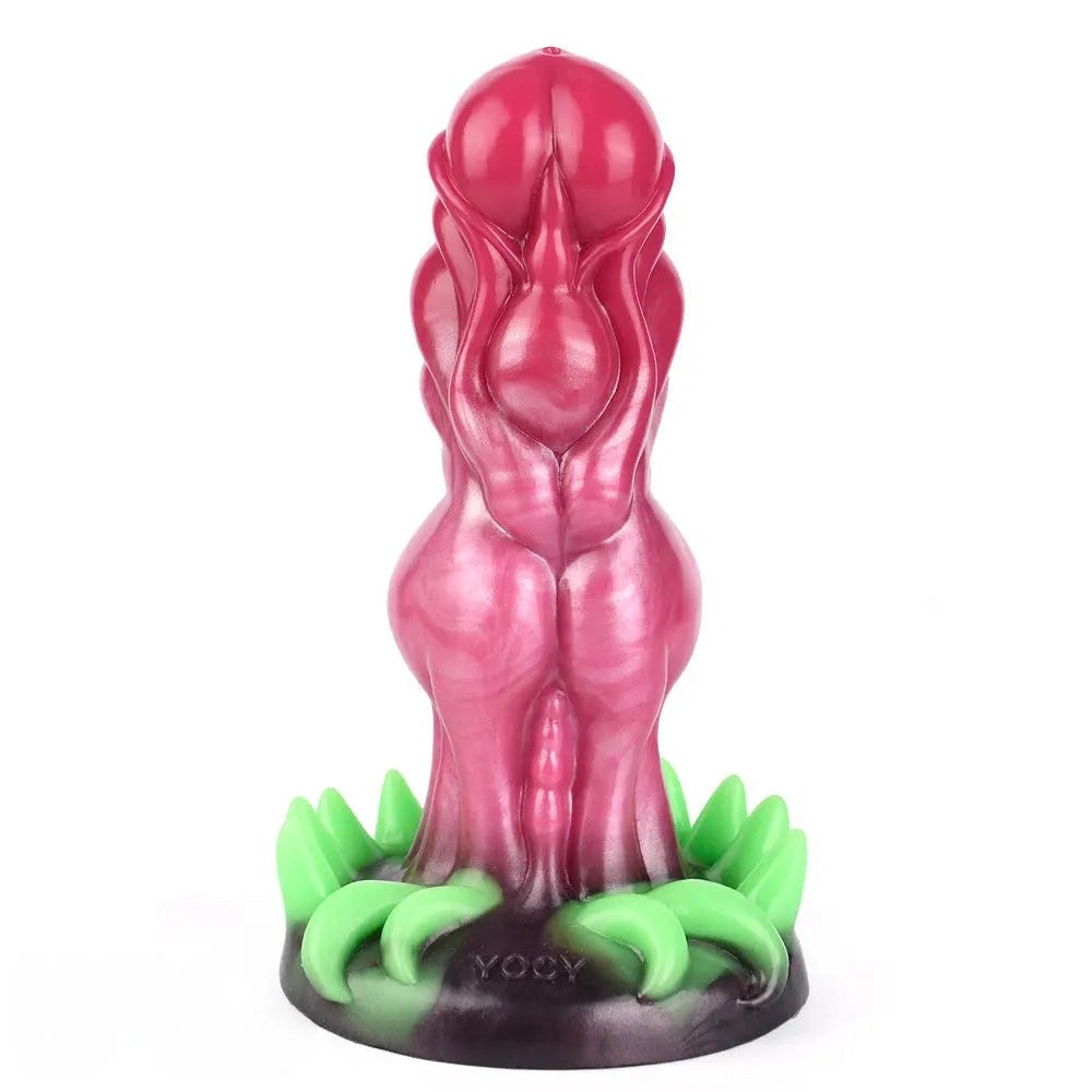 Pink scaled knot silicone animal dildo, photo 1