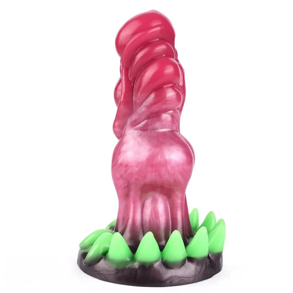 Pink scaled knot silicone animal dildo, photo 2