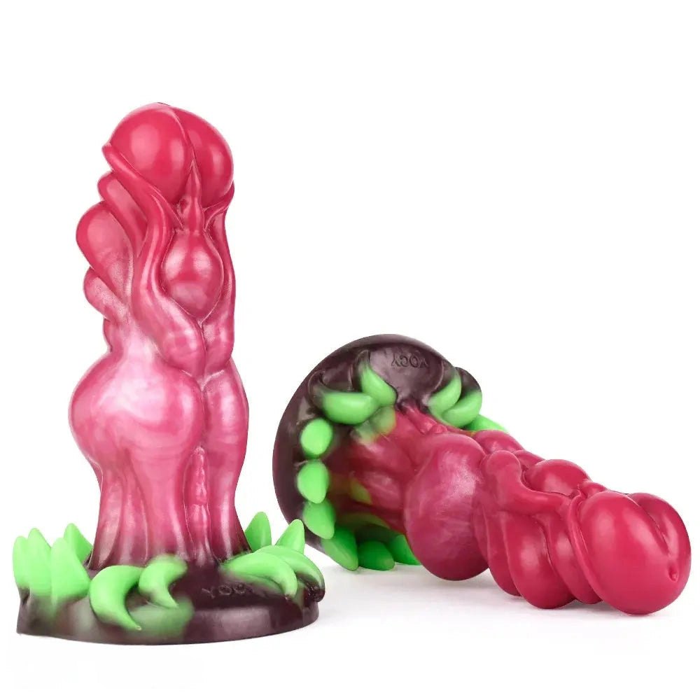 Pink scaled knot silicone animal dildo, photo 4