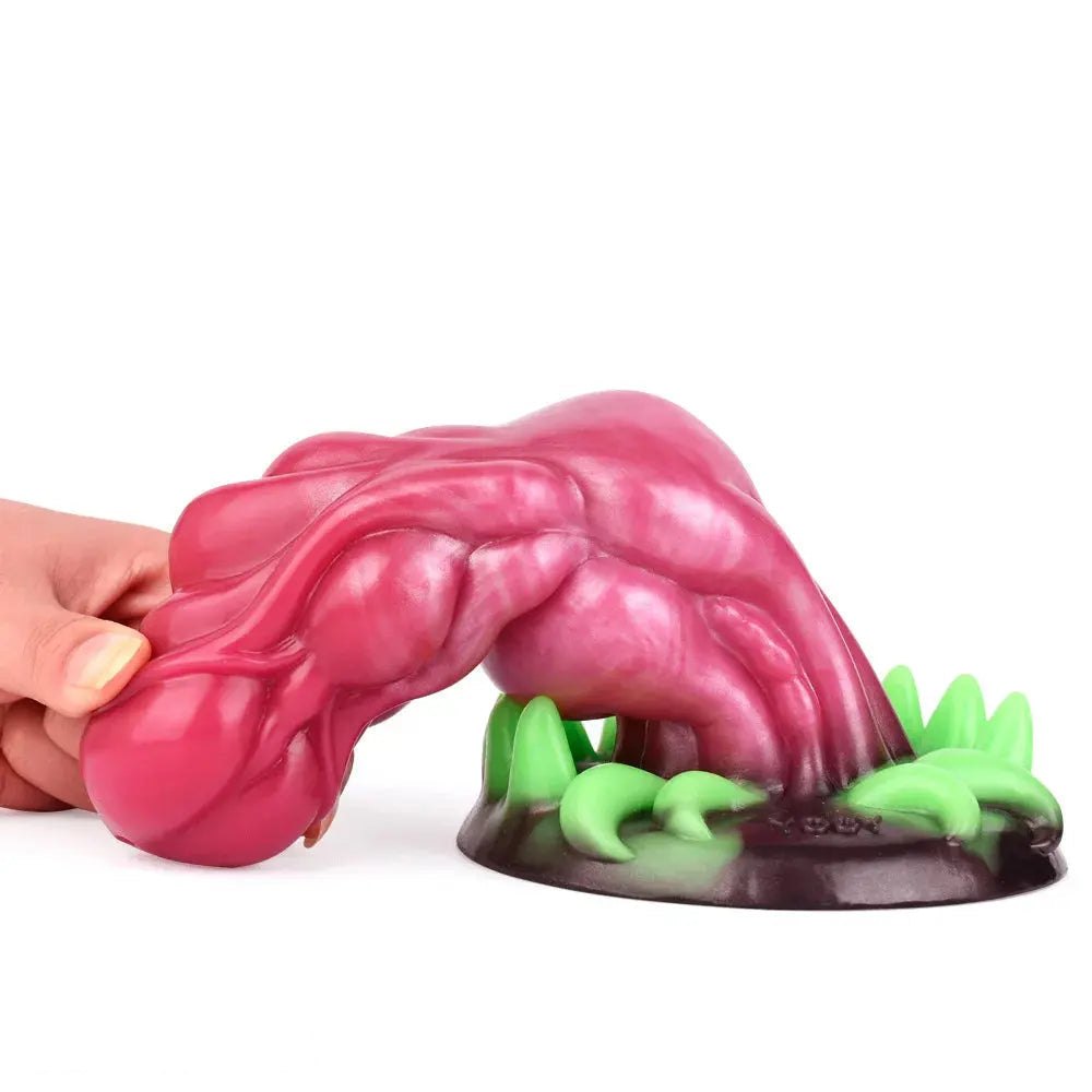 Pink scaled knot silicone animal dildo, photo 5
