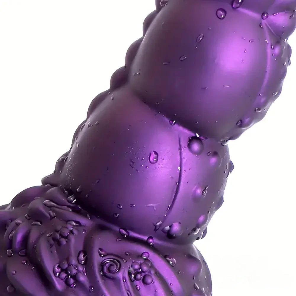 Purple scaled silicone dragon fantasy dildo, photo 9