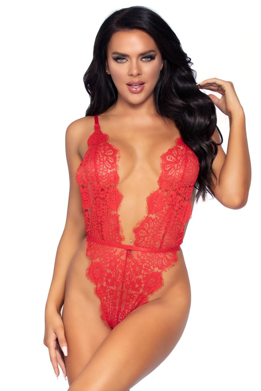 Scalloped lace teddy robe set, photo 12