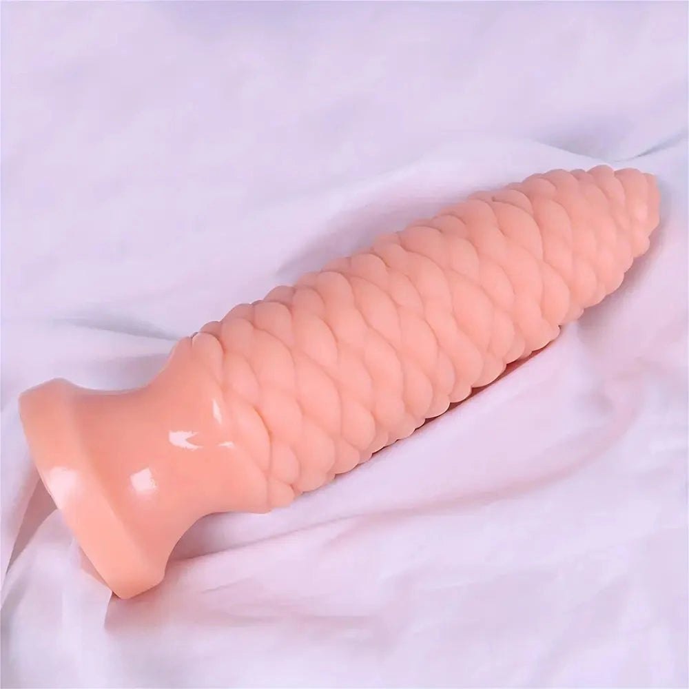 Scaly ridged PVC anal dildo with tapered tip, photo 13