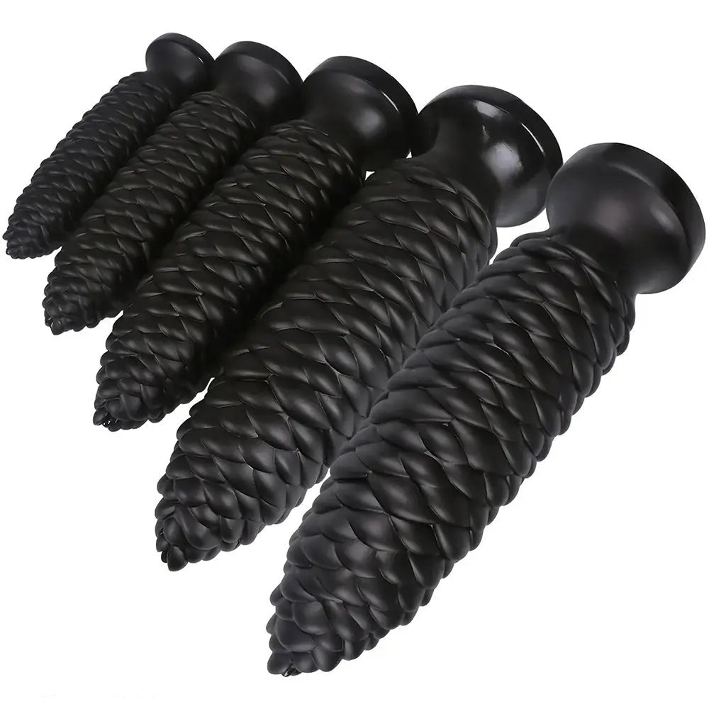 Scaly ridged PVC anal dildo with tapered tip, photo 2