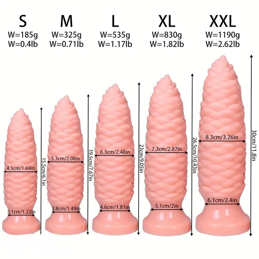 Scaly ridged PVC anal dildo with tapered tip, photo 4