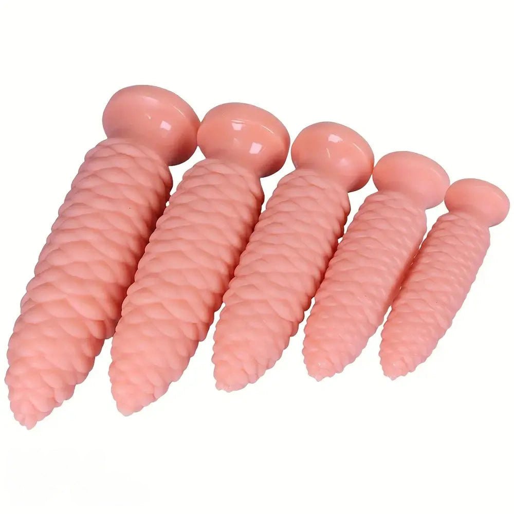 Scaly ridged PVC anal dildo with tapered tip, photo 6