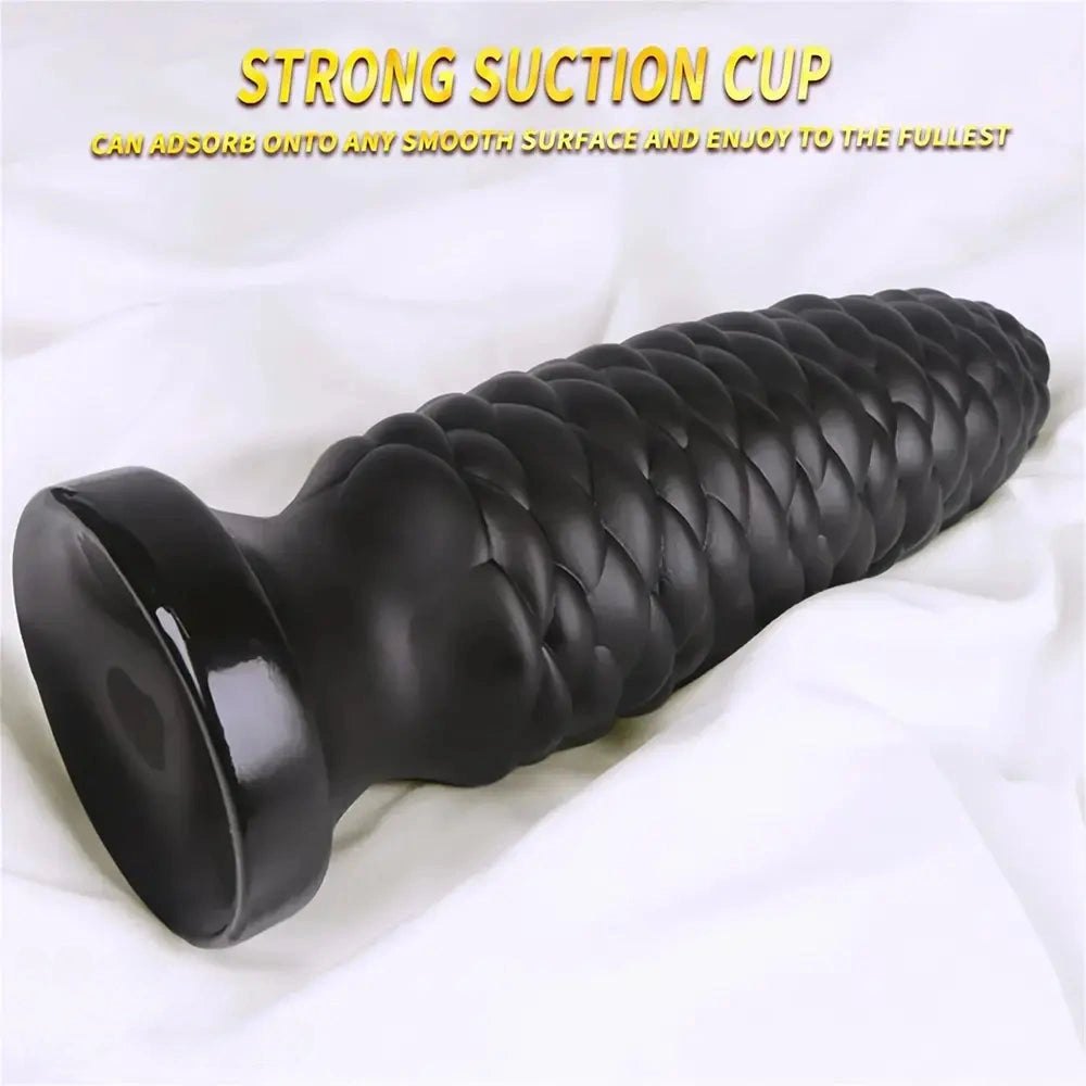 Scaly ridged PVC anal dildo with tapered tip, photo 9