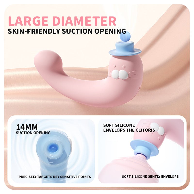 Seal-shaped silicone suction vibrator, photo 4