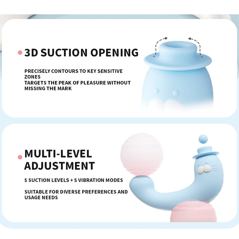 Seal-shaped silicone suction vibrator, photo 7