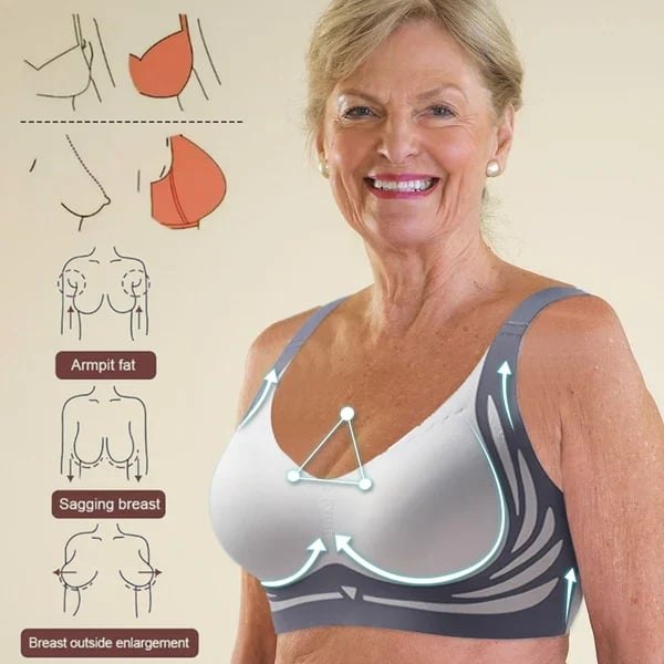 Blue*3pcs seamless backless push up bra 3 pack