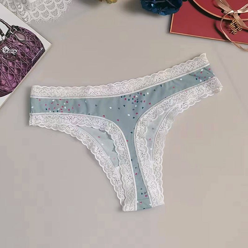 Love seamless printed silky thong