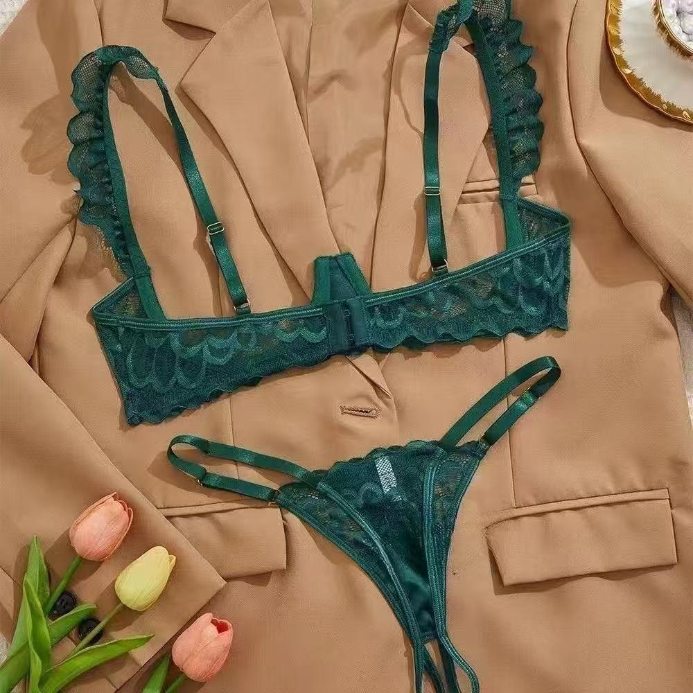 See through lace bra set, photo 1