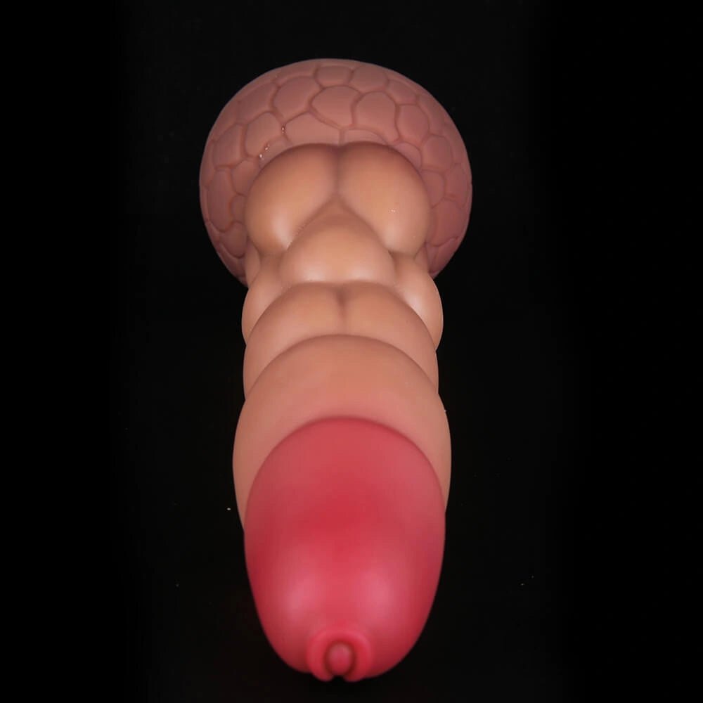 Segmented anal dildo with flared round base, photo 10