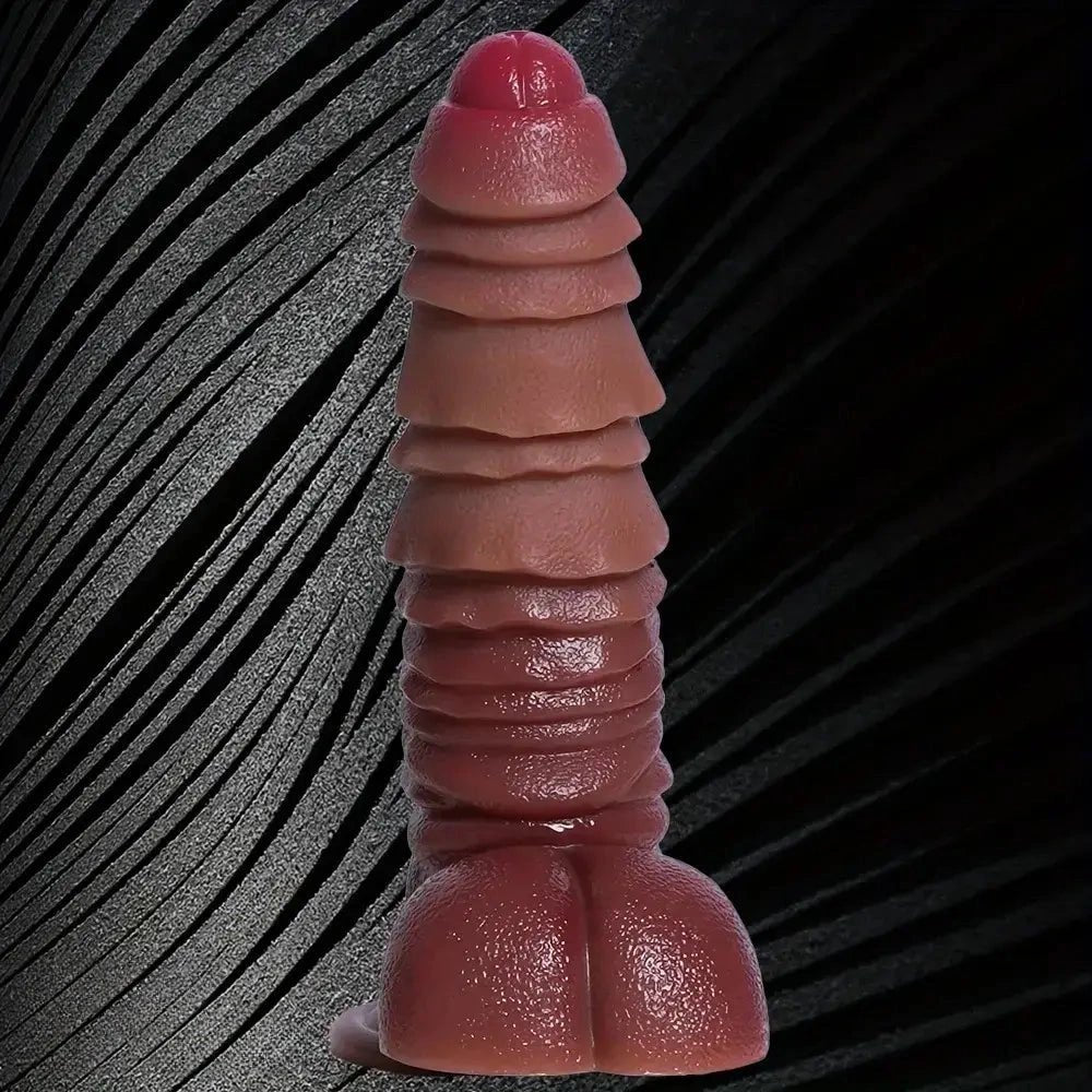 Brown segmented anal dildo, photo 1