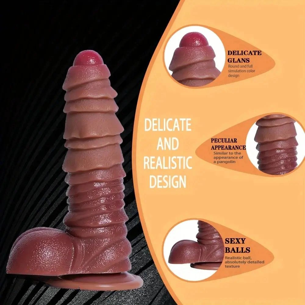 Brown segmented anal dildo, photo 2