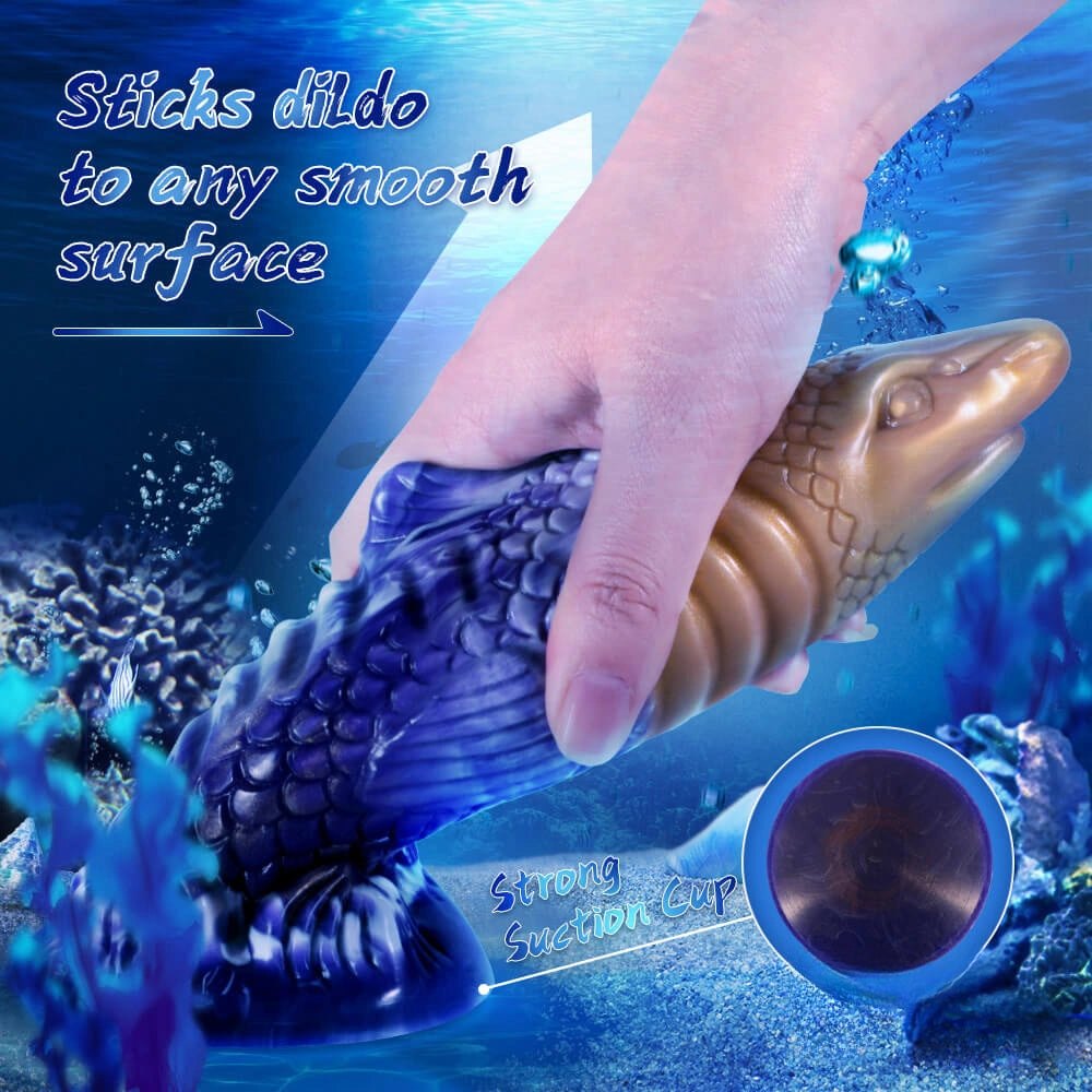 Shark-fin fantasy silicone dildo, photo 6