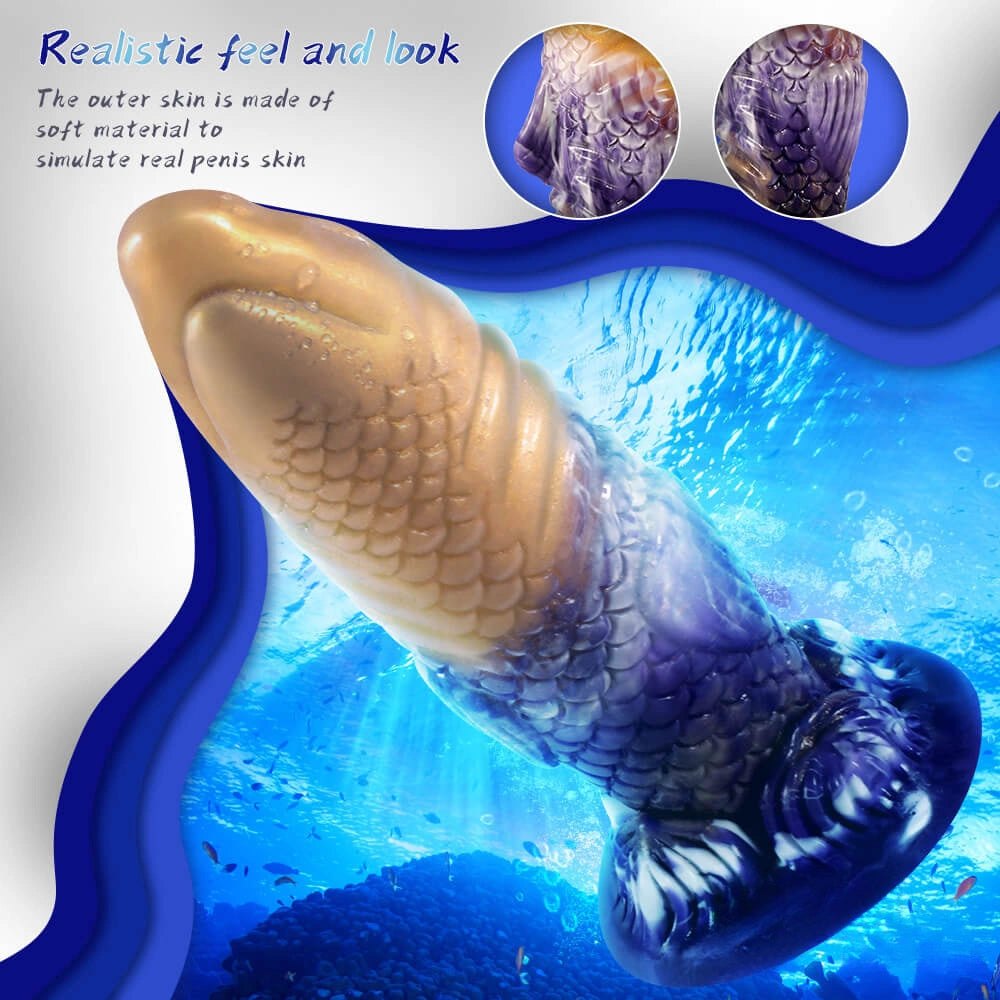 Shark-fin fantasy silicone dildo, photo 7