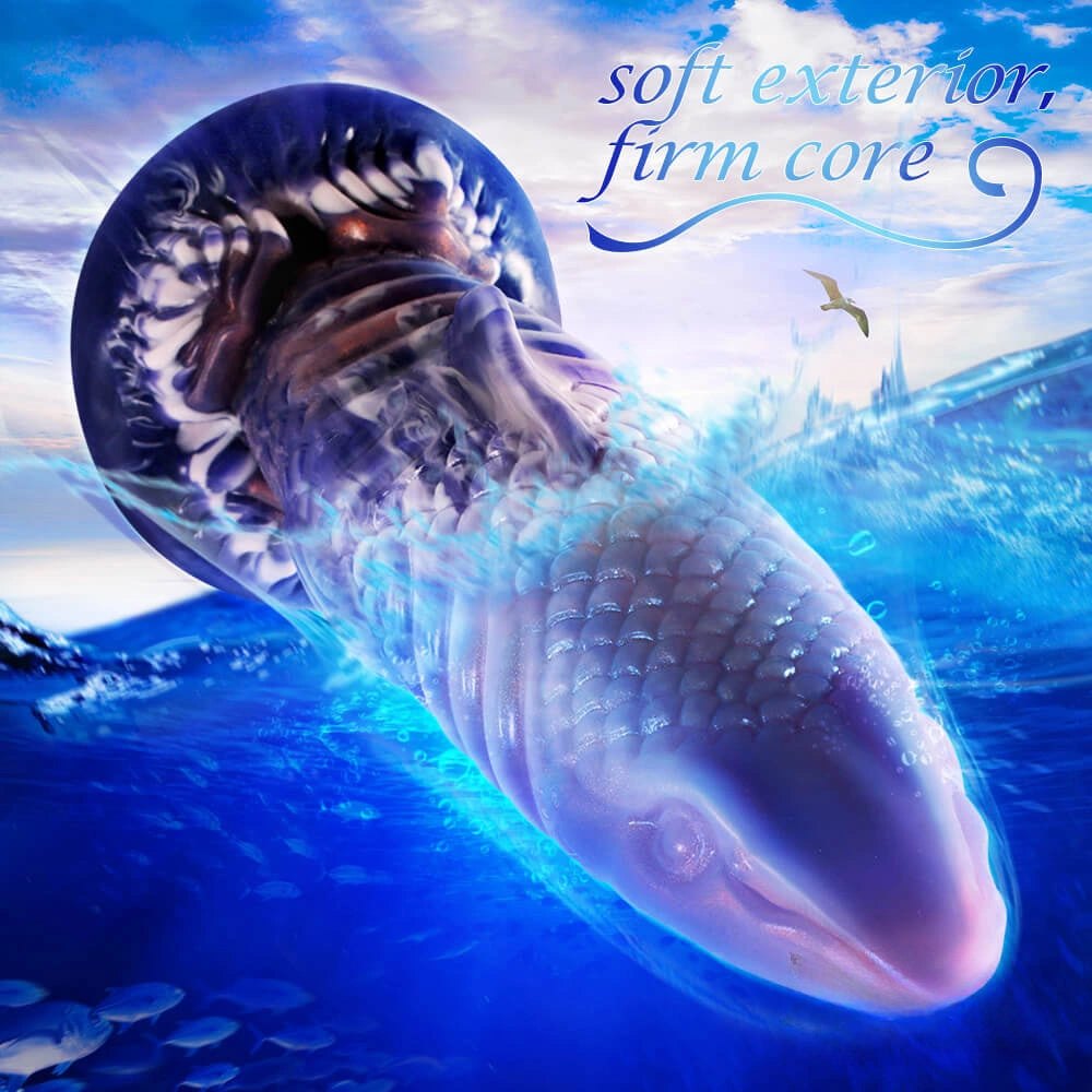 Shark-fin fantasy silicone dildo, photo 9