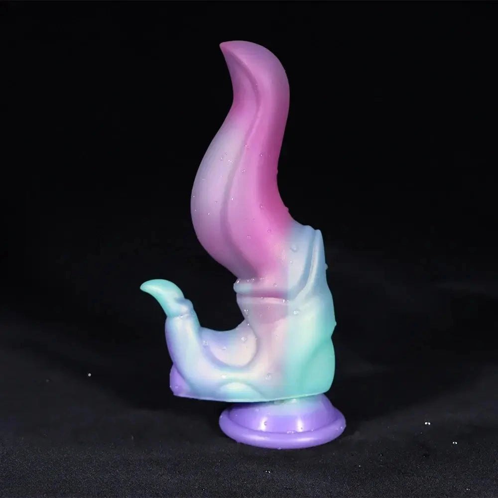 Camouflage sharp fin head fantasy dildo