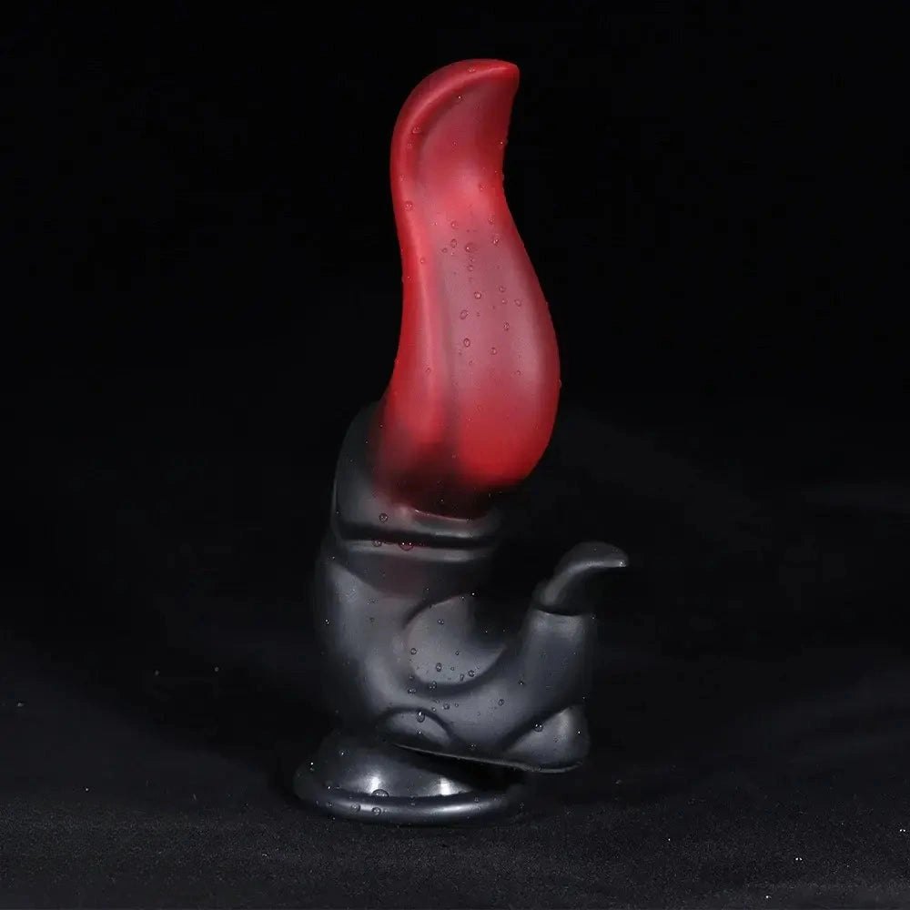 Checkered sharp fin head fantasy dildo