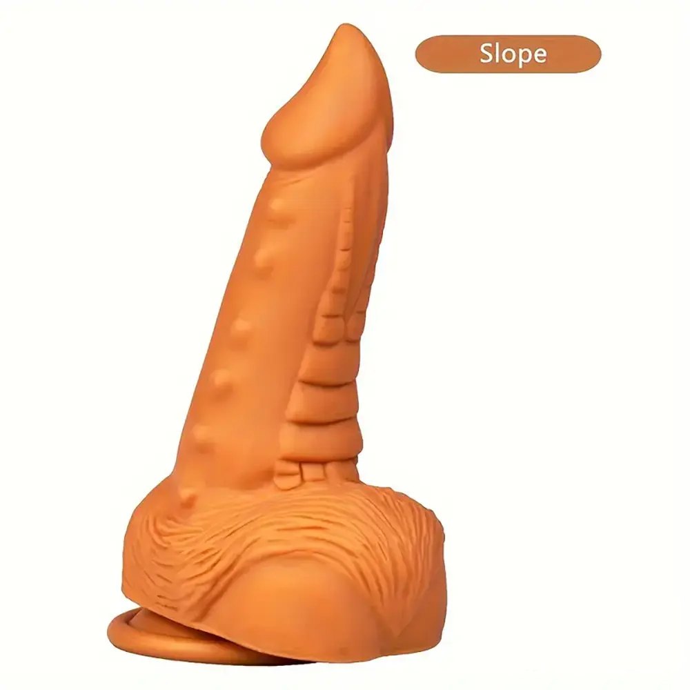 Gold spiked g-spot silicone dildo