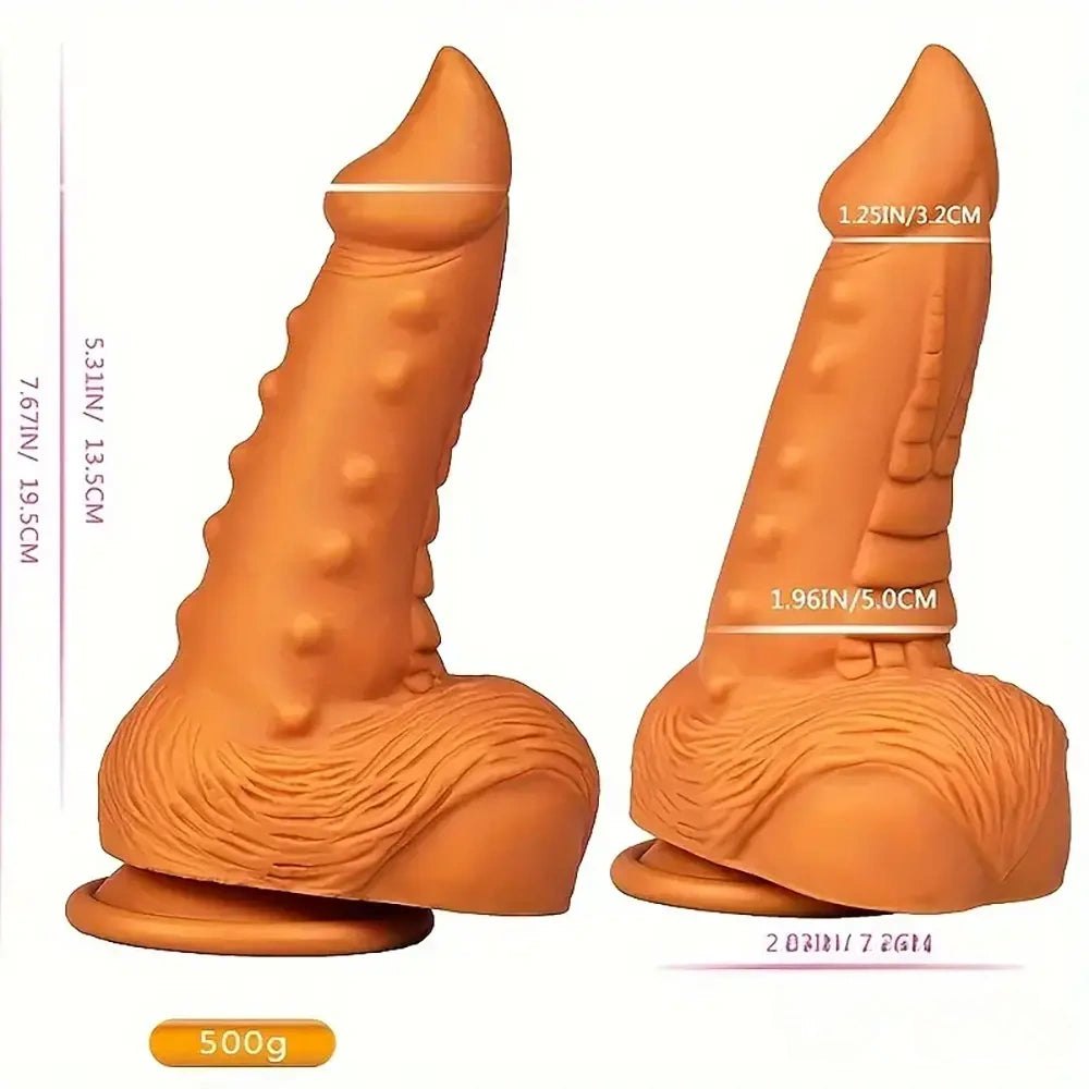Spiked g-spot silicone dildo, photo 7