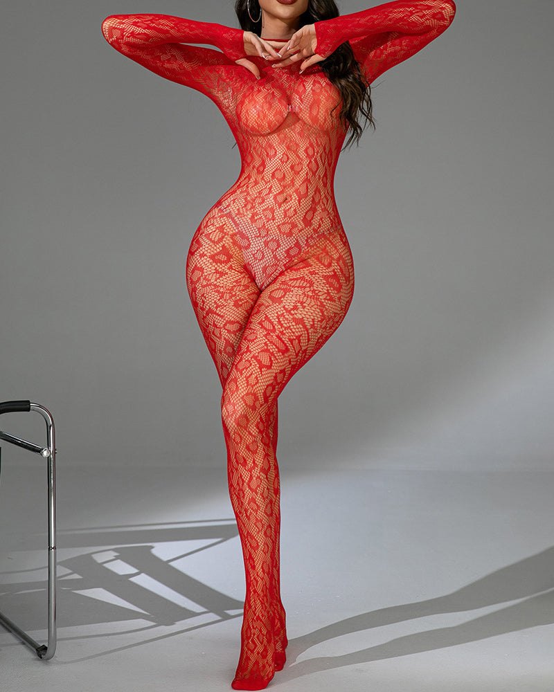 Sheer lace full body bodystocking, photo 11