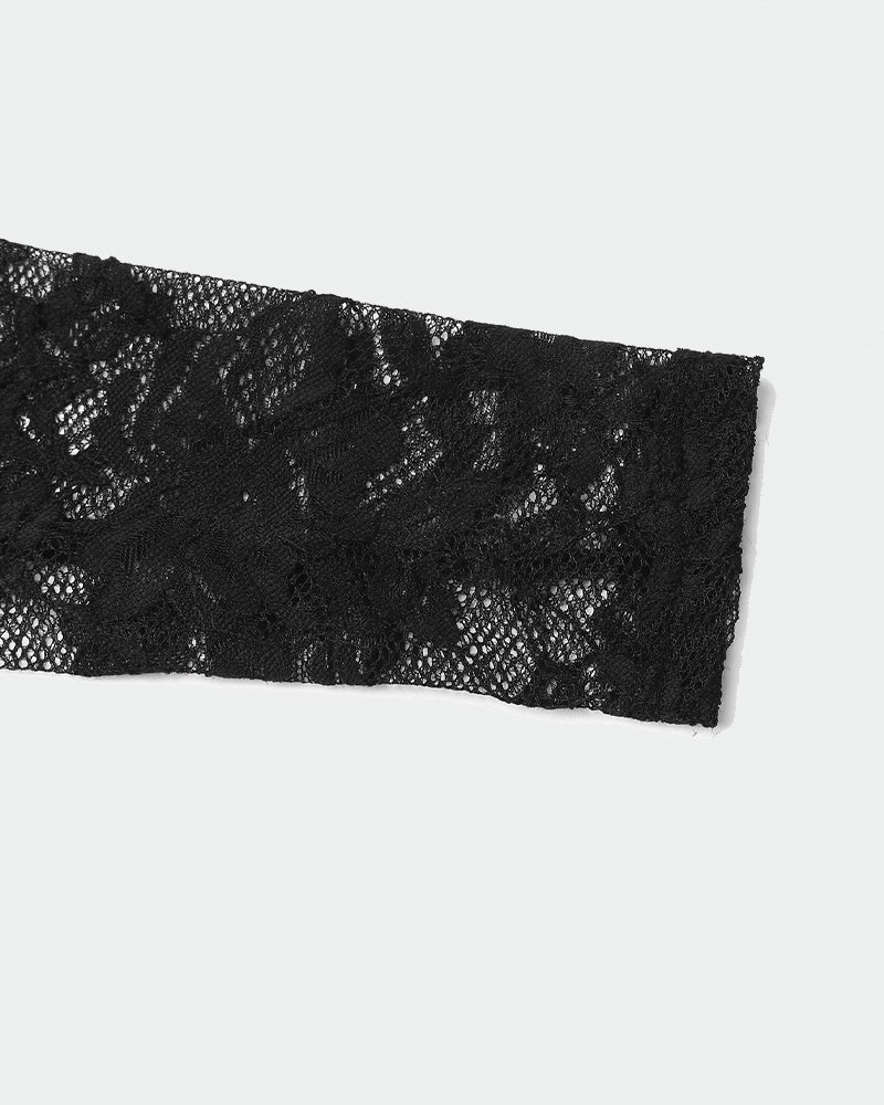 Sheer lace long sleeve bodysuit, photo 9