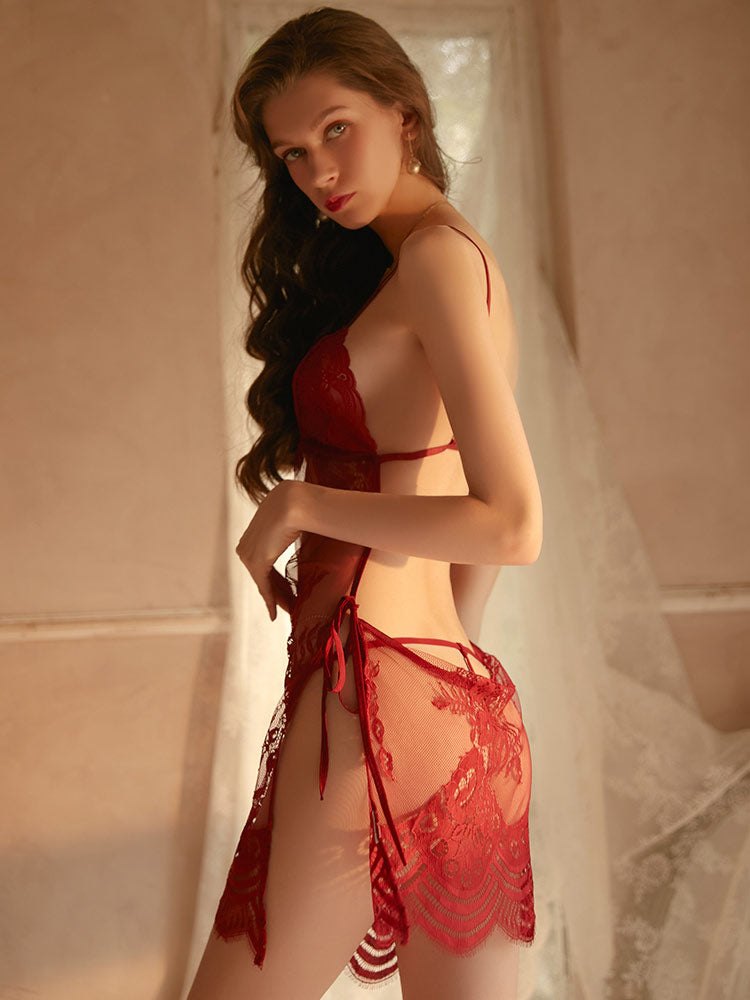 Sheer mesh backless plunge teddy, photo 9