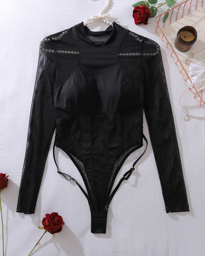 Sheer mesh cutout bodysuit, photo 5