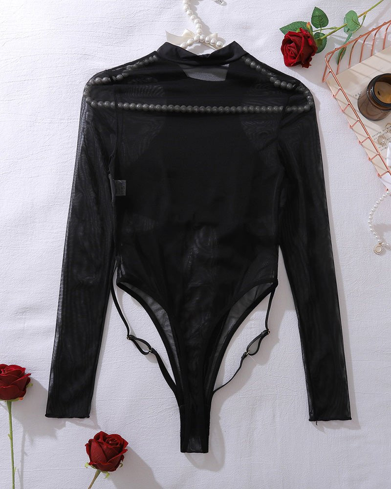 Sheer mesh cutout bodysuit, photo 6