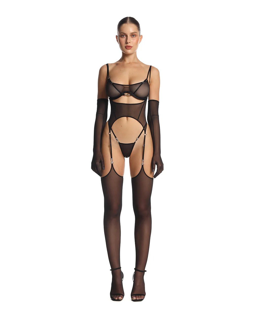 Sheer mesh cutout ring bodysuit, photo 10
