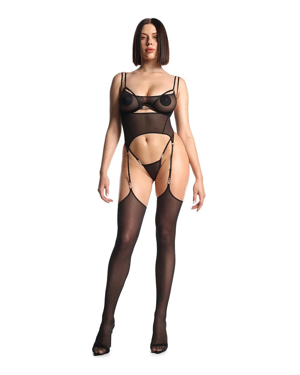 Sheer mesh cutout ring bodysuit, photo 11