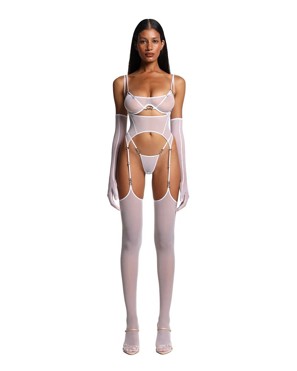 Sheer mesh cutout ring bodysuit, photo 12