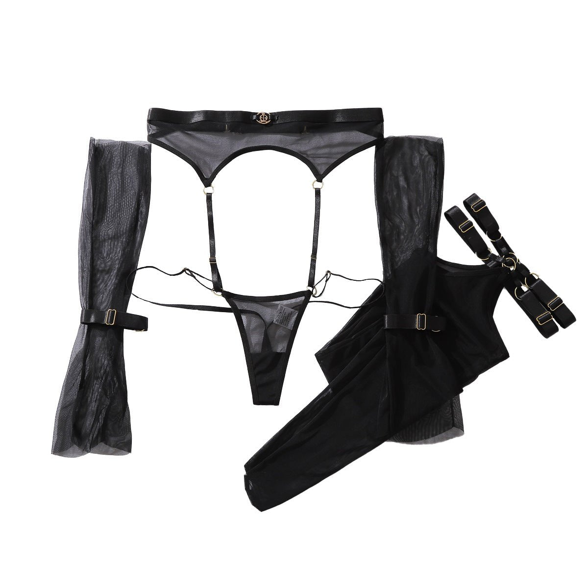 Sheer mesh hollow slim bodysuit, photo 6