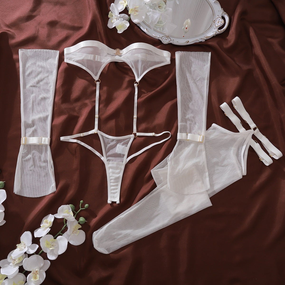 Sheer mesh hollow slim bodysuit, photo 7