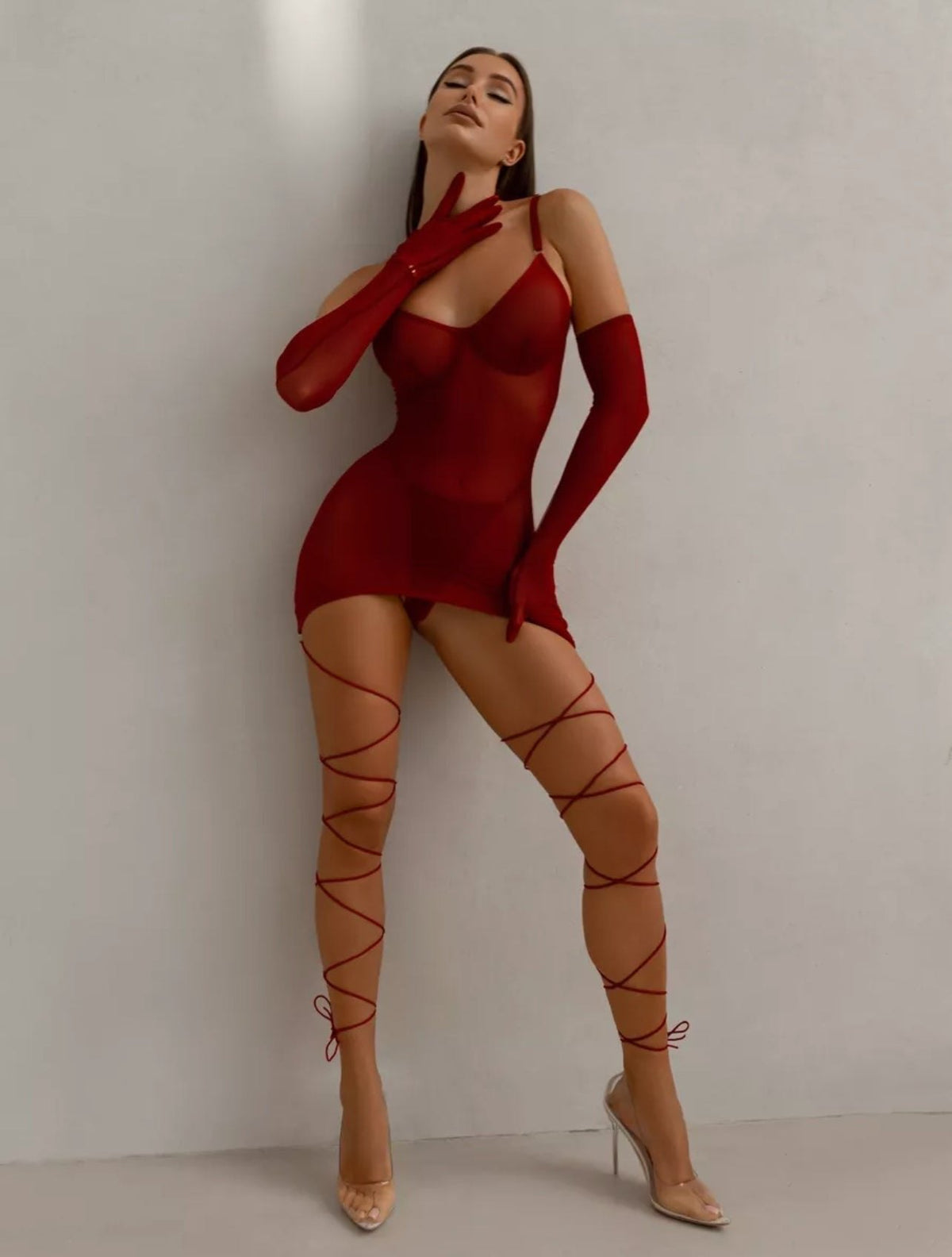 Sheer mesh sparkle trim bodysuit, photo 5