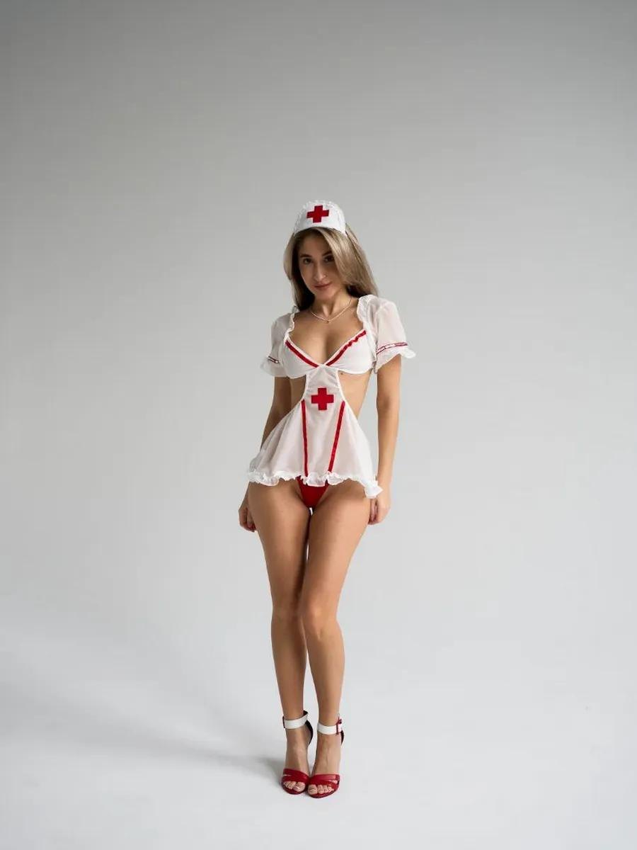 Sheer nurse roleplay costume, photo 9