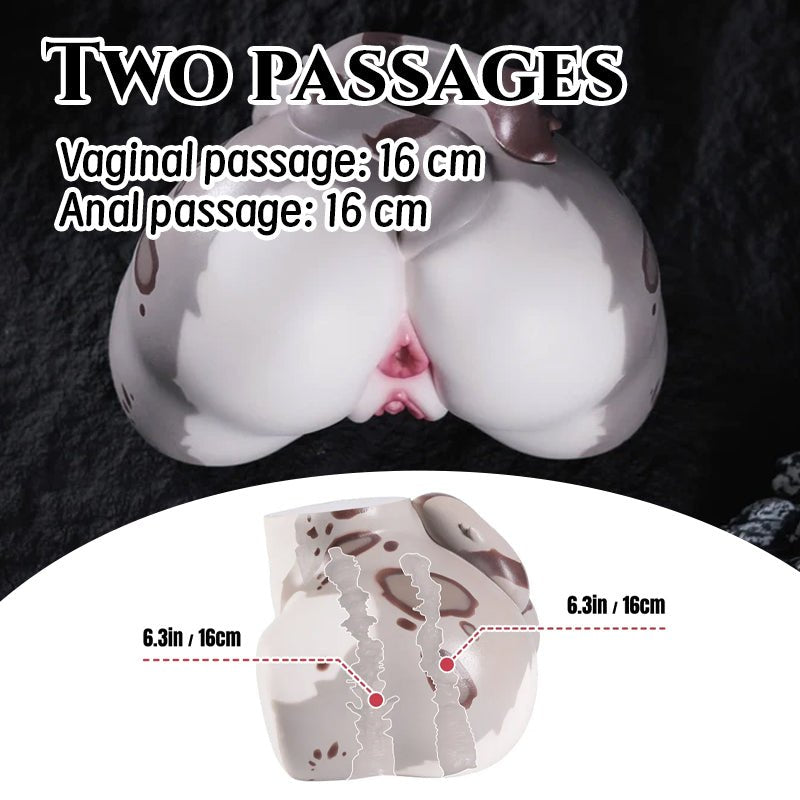 Snow leopard print furry butt torso doll, photo 5