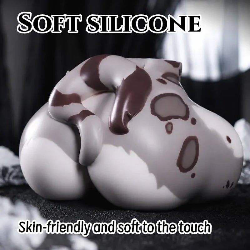 Snow leopard print furry butt torso doll, photo 7