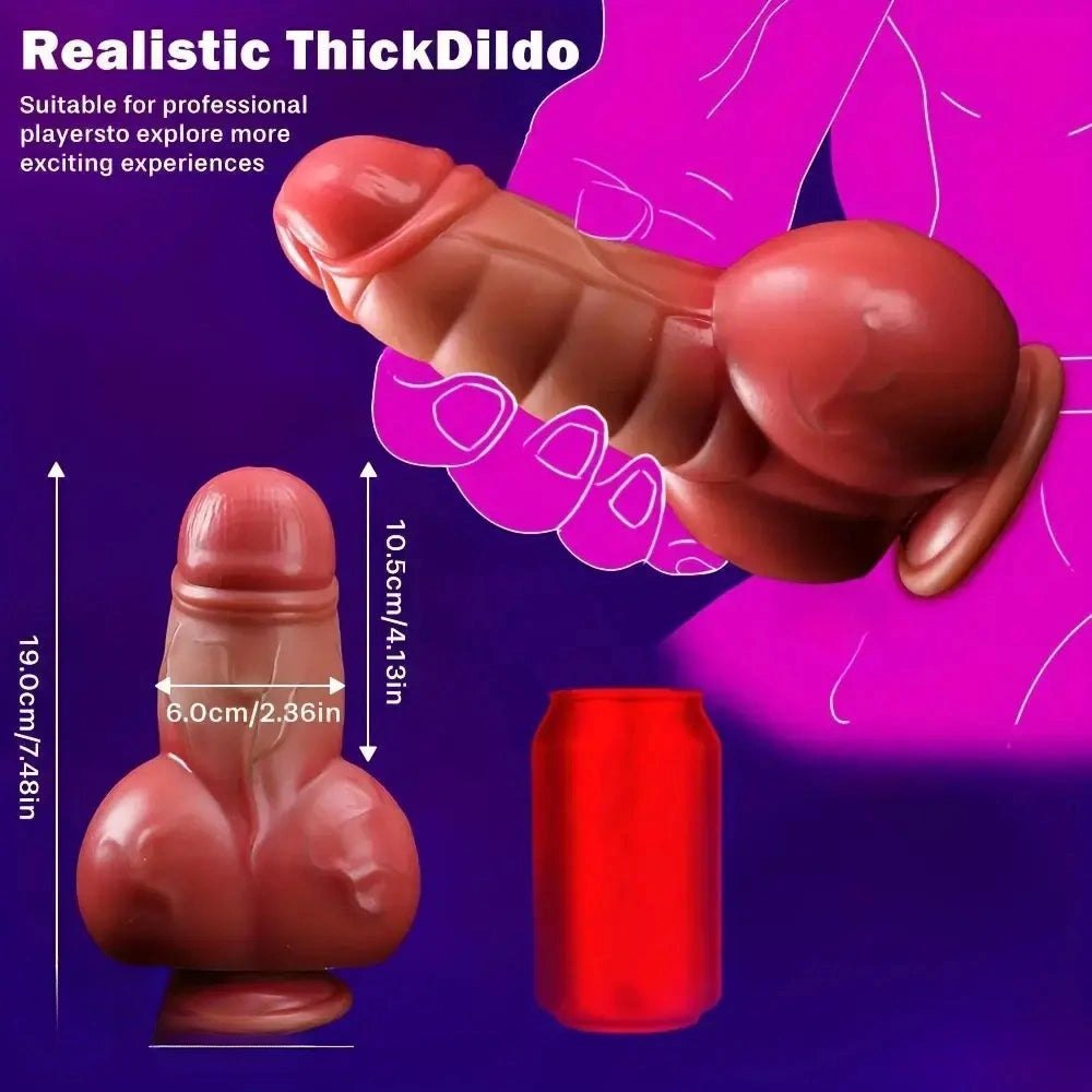 Flesh short thick suction cup dildo, photo 10