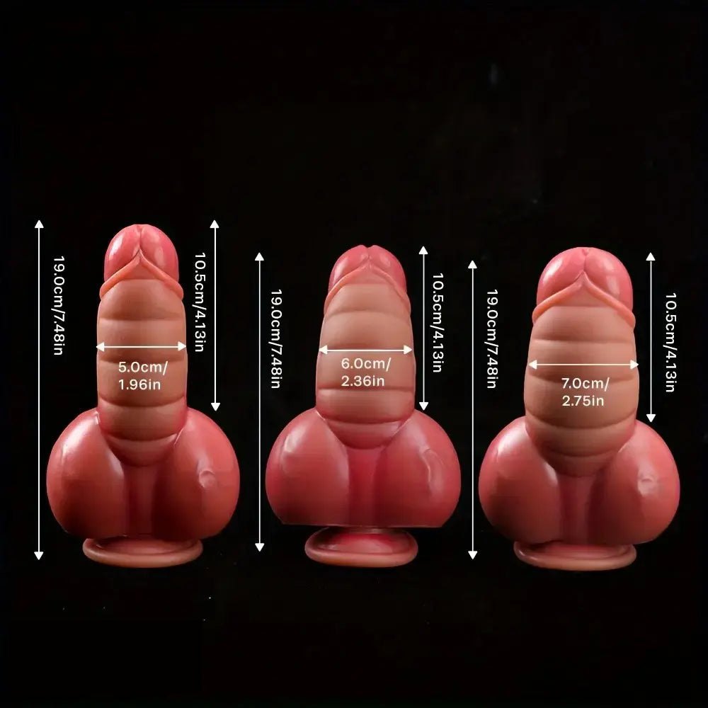 Flesh short thick suction cup dildo, photo 12