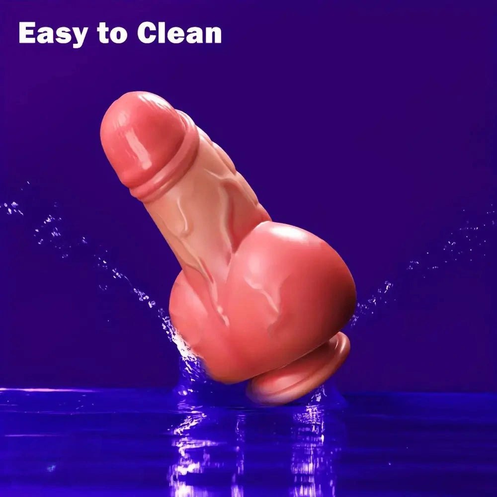 Flesh short thick suction cup dildo, photo 13