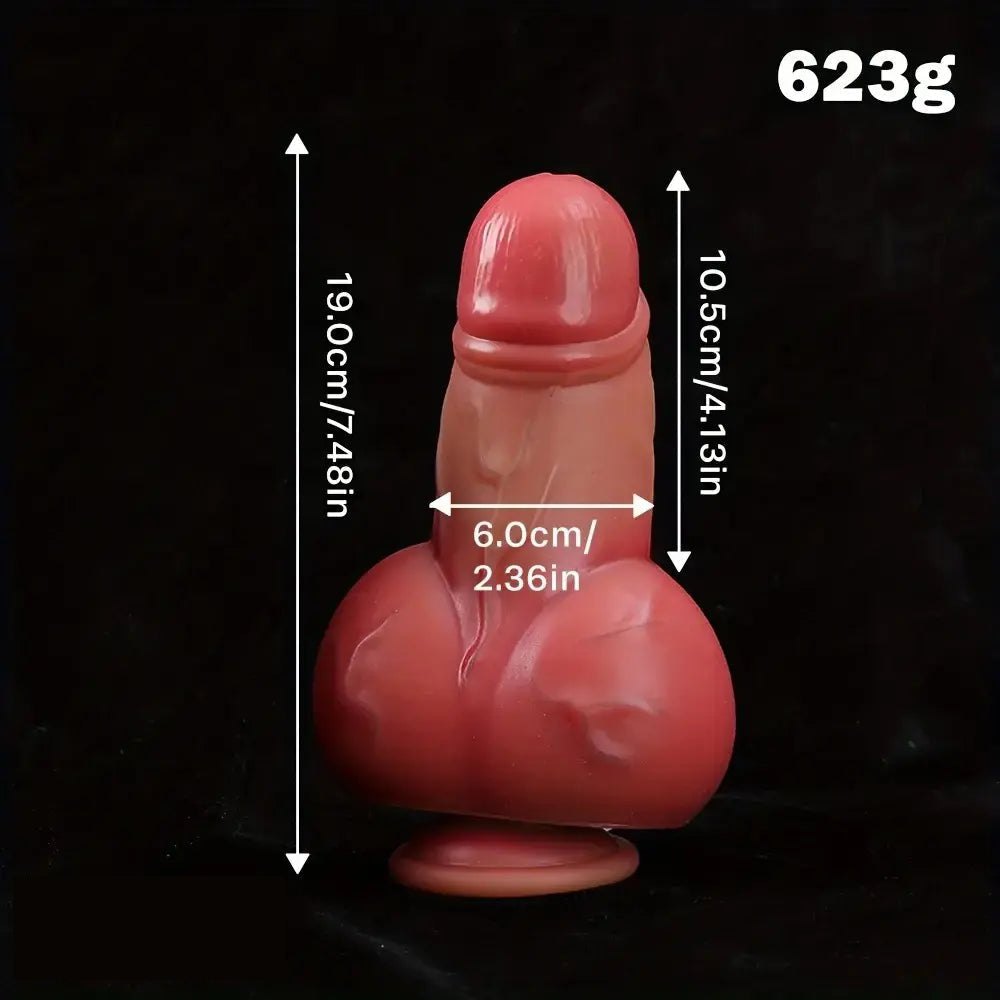Flesh short thick suction cup dildo, photo 16