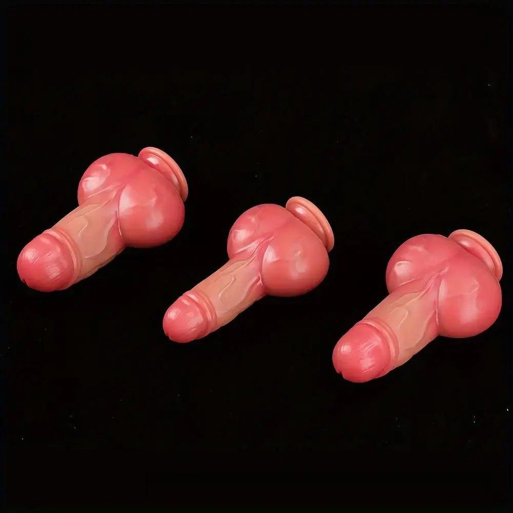 Flesh short thick suction cup dildo, photo 2