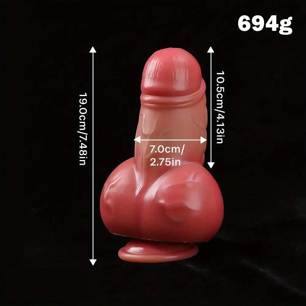 Flesh short thick suction cup dildo, photo 3