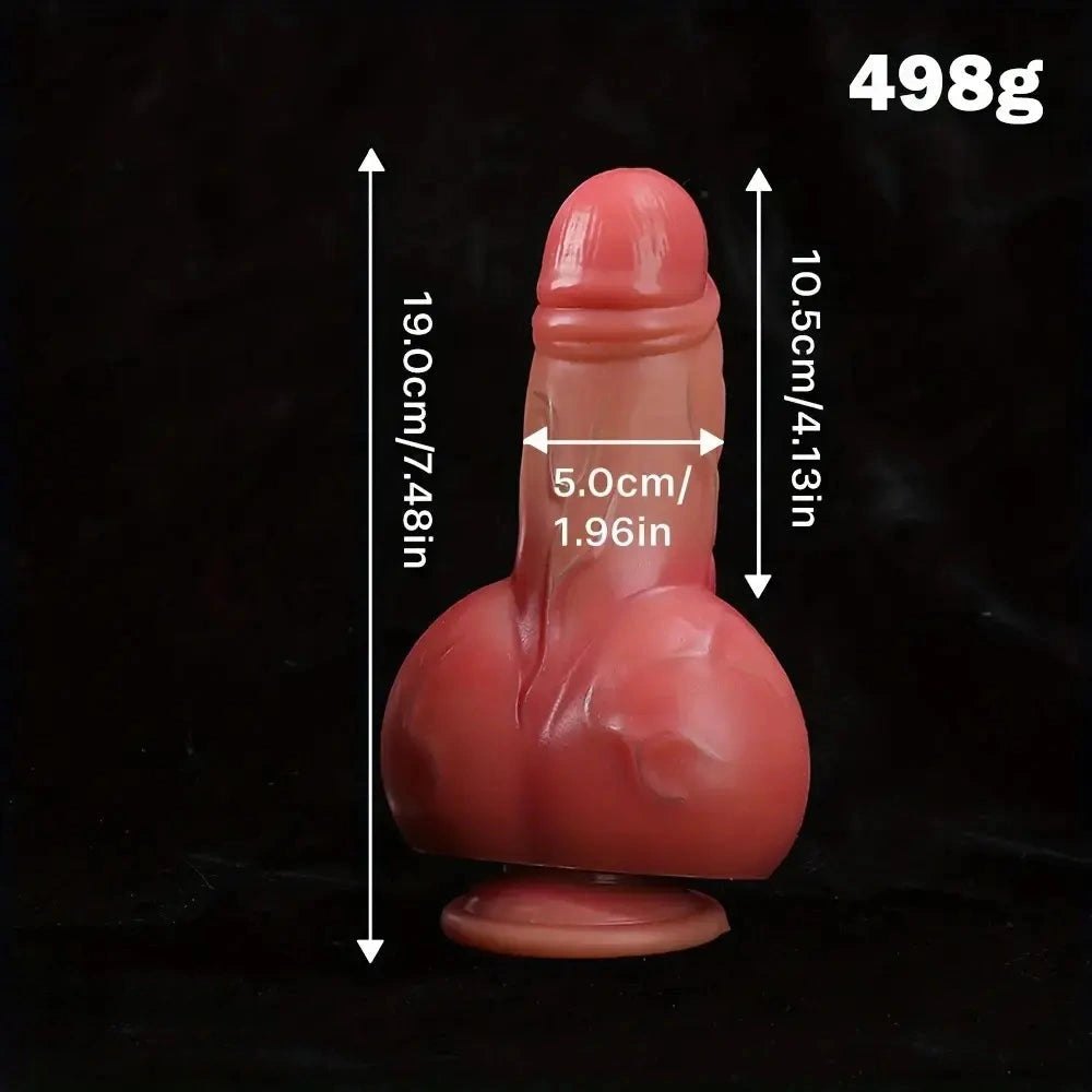 Flesh short thick suction cup dildo, photo 4