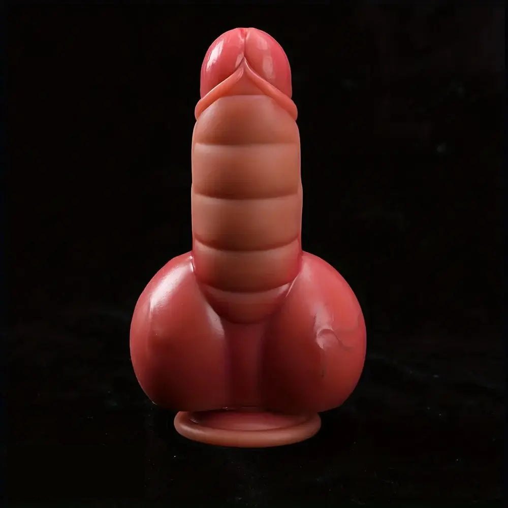 Flesh short thick suction cup dildo, photo 6