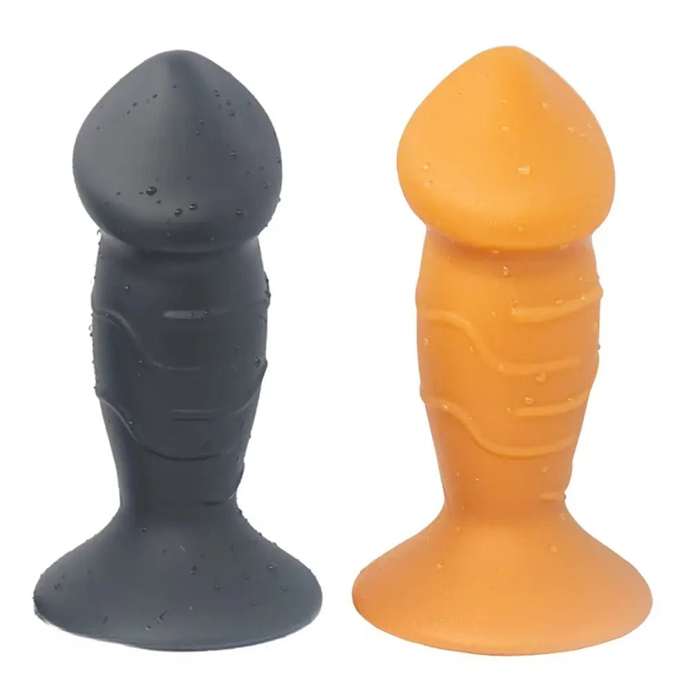 Tapered silicone anal plug with flared base, photo 1