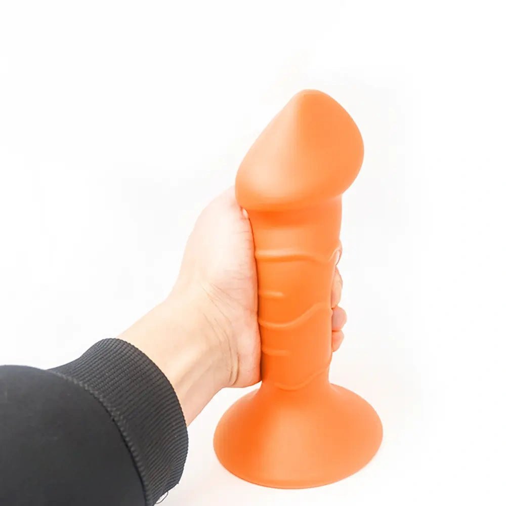 Tapered silicone anal plug with flared base, photo 11